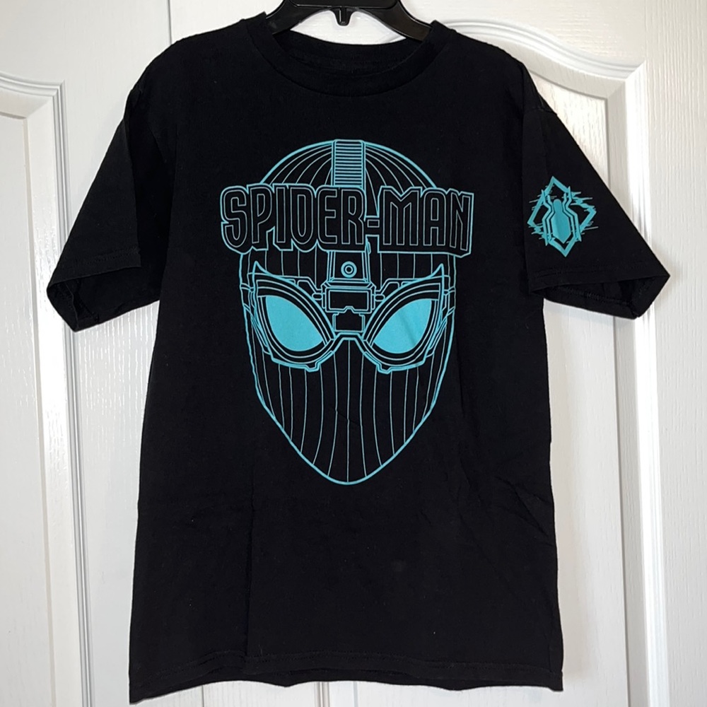 Teal and Black Spiderman Shirt